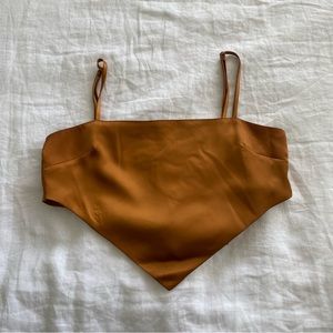 Forever 21 Satin Triangle Tie Top